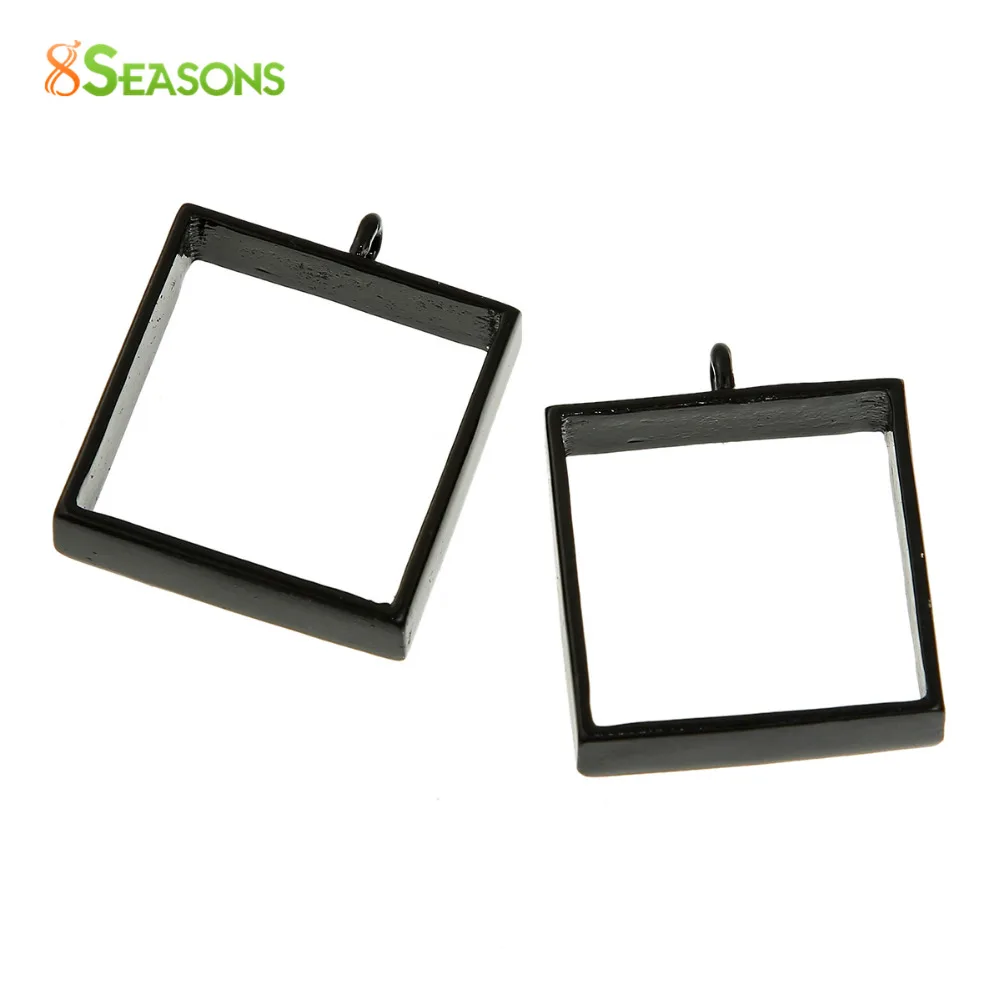 8 сезонов цинковый сплав открытый задний ободок подвески для смолы квадратный
