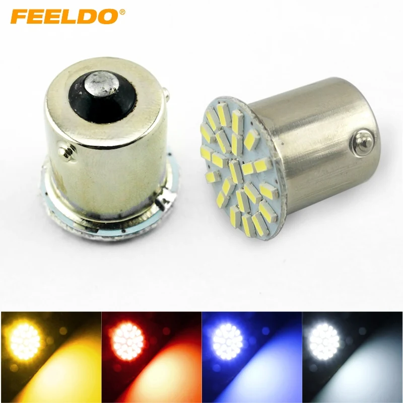 FEELDO 2 шт Белый Автомобиль 1156 BA15S 22SLED 3014 22SMD светодиодные лампы указатели поворота #