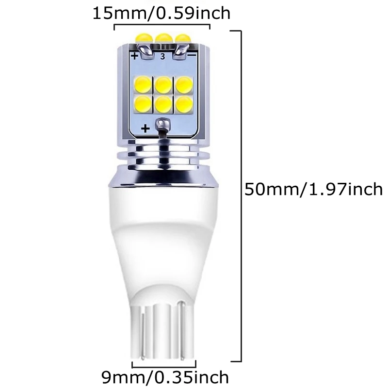 T15 W16W WY16W Super Bright CREE Chip LED Car Backup Reserve Lamp Auto Tail Brake Bulb Daytime Running Light White Red Yellow