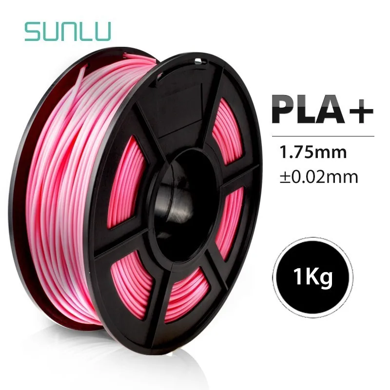 PLA PLUS-PINK SUNLU PLA+ 3D нить 1,75 мм для FDM принтера 3D ручка для печати расходные материалы 1,75 мм Пластик PLA плюс экструдер нить для DIY ремесла - Цвет: PLA PLUS-PINK