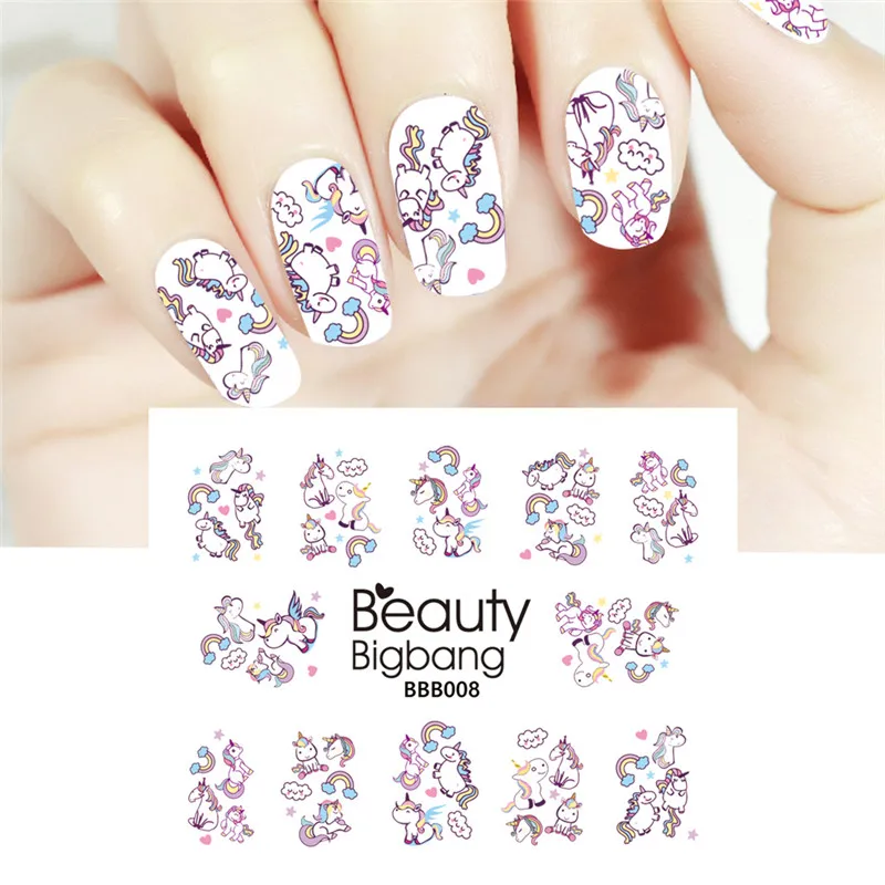 BeautyBigBang, 2 шт, 3D наклейки для ногтей, переводные наклейки с водой, мороженое, торт, дизайн, сделай сам, Переводные картинки, слайдеры, наклейки для ногтей, украшения