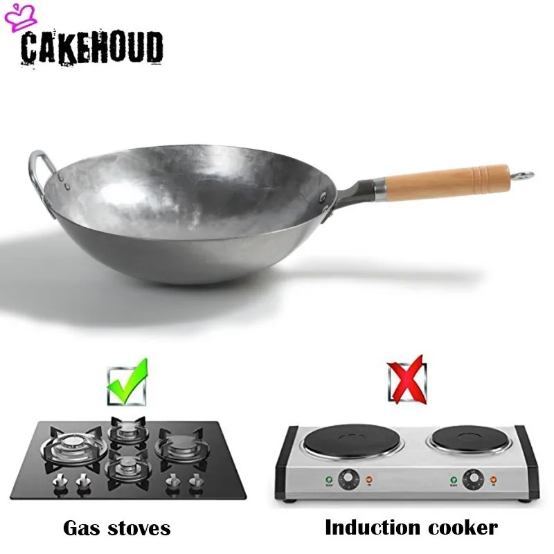 CAKEHOUD китайский железный горшок традиционный ручной молоток ковка чугун без