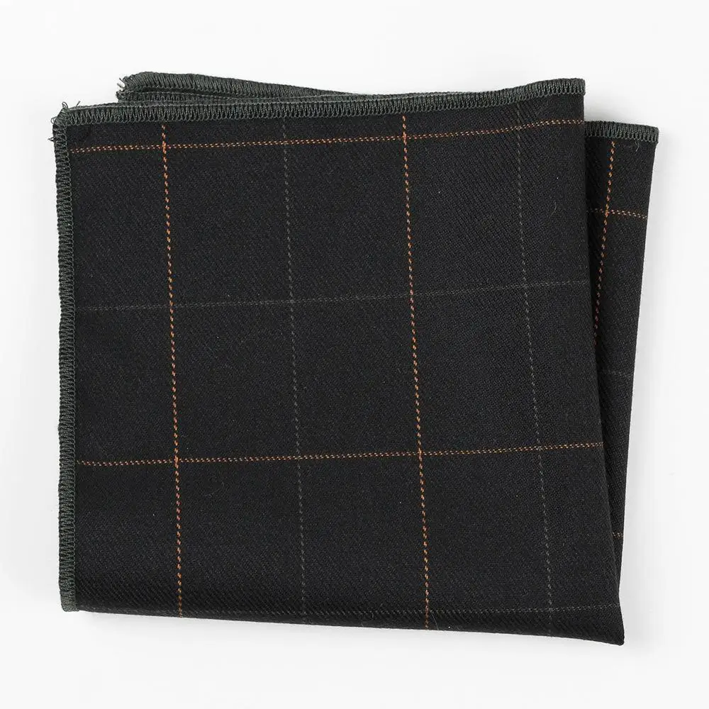 Высококачественные мужские носовые платки клетчатый деловой костюм Hankies хлопковые повседневные мужские костюмы квадранные Карманные Платки 25*25 см - Цвет: 7