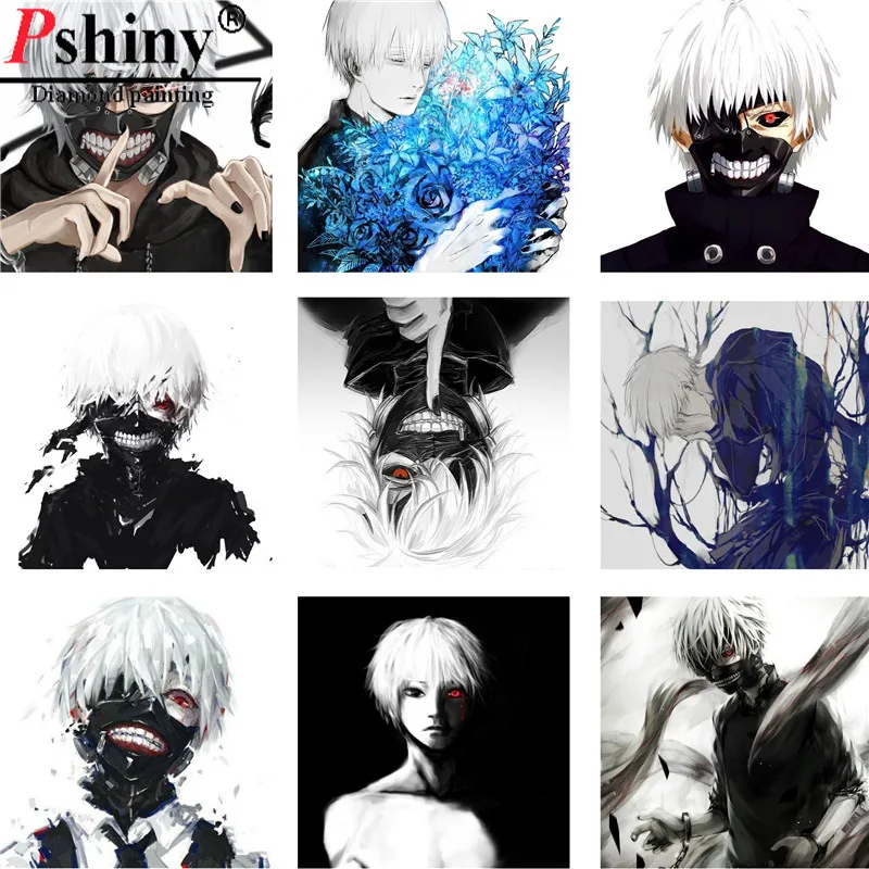 Алмазная вышивка PSHINY 5D DIY распродажа канезики Tokyo Ghoul Мультяшные картины из
