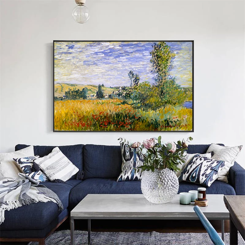 Картина на холсте с морским пейзажем Monet Impression винтажные современные плакаты и