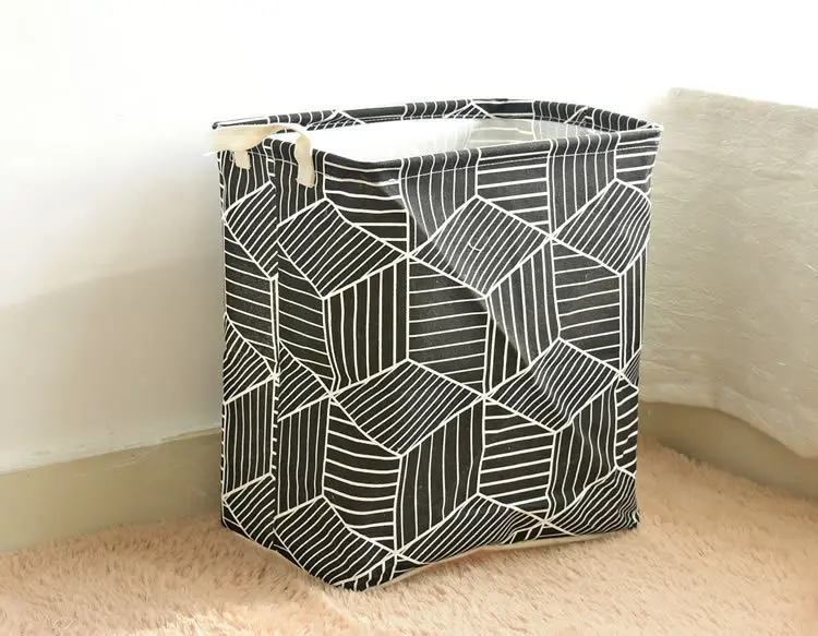 Black 40x35x25 см складная корзина для белья ствол для хранения стоящее ведро для хранения игрушек и одежды органайзер для белья - Цвет: Black