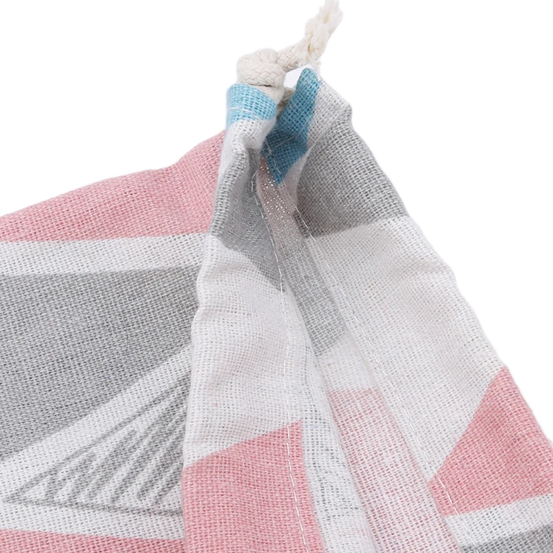 Модная холщовая маленькая косметичка на шнурке дорожный органайзер для макияжа