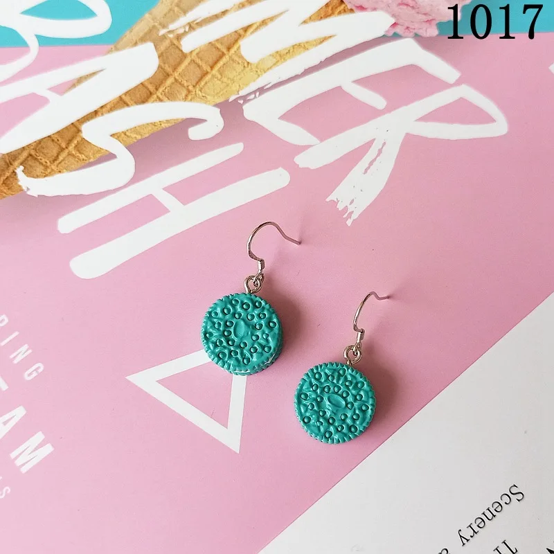 1017 MuHan новая Корейская Асимметричная креативность мультфильм еда модель серьги для женщин девушка мода аллергия висячие серьги ювелирные изделия подарок - Окраска металла: 1017