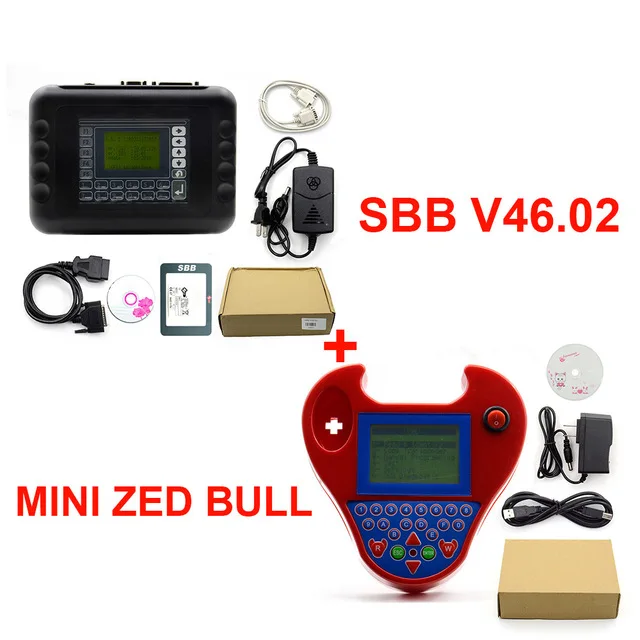 sbb v46.02 zed bull Новейшая Версия SBB PRO2 V48.88 с sbb V46.02 Мини Zedbull Авто ключевой программер для большинства автомобилей - Color: sbb v46.02 zed bull