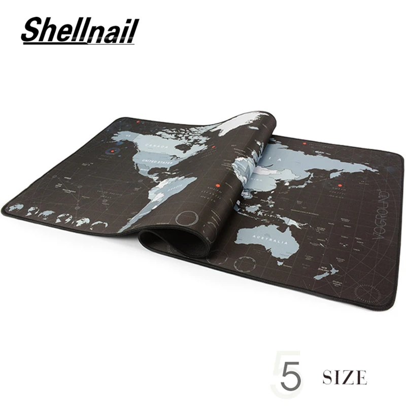 Shellnail игровой коврик для мыши RGB большой геймер большая мышь Коврик для компьютерной мыши карта мира натуральный каучук Mause Pad клавиатура настольная игра