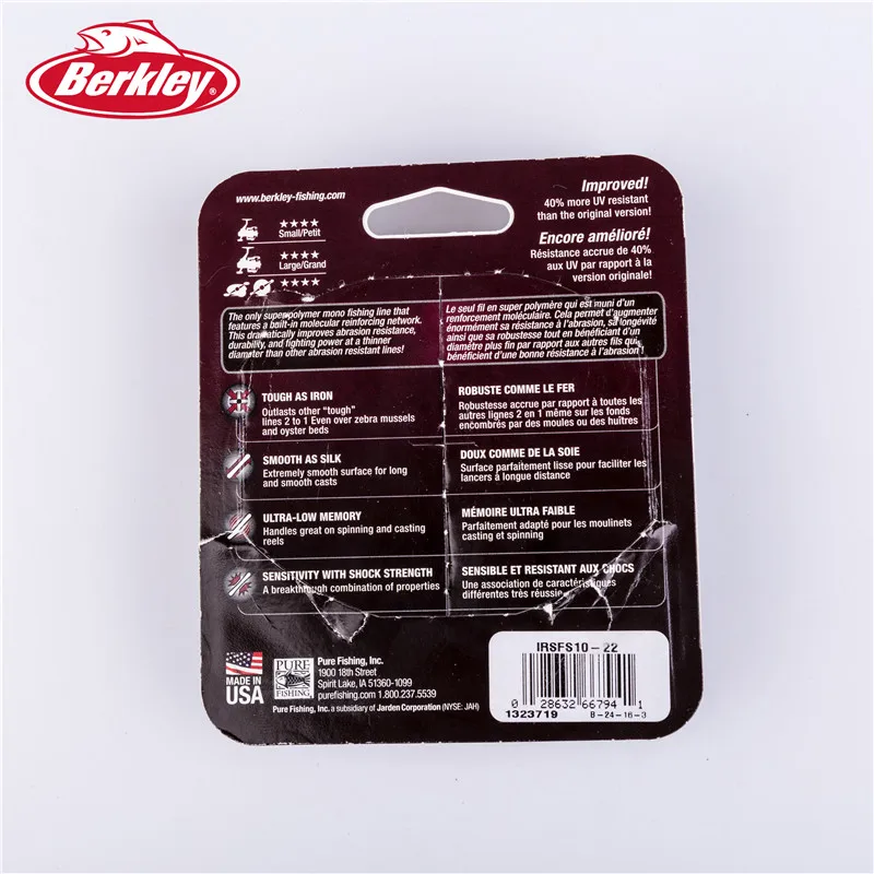 Berkley IronSilk 300yd/274m супер-полимерная моно леска Зеленого Цвета Гладкая нейлоновая леска 6LB-14LB революционная снасть для истирания
