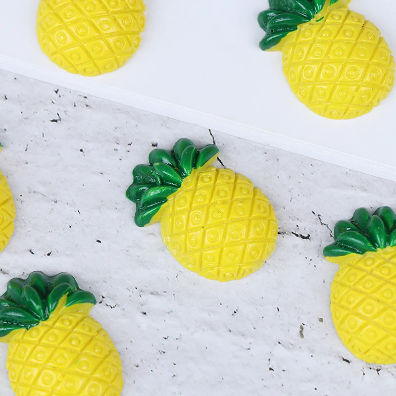 

10PCS Slime Charms Mini Pineapple Resin Plasticine Slime Accessories Beads Lizun Making Supplies For DIY Scrapbooking Crafts