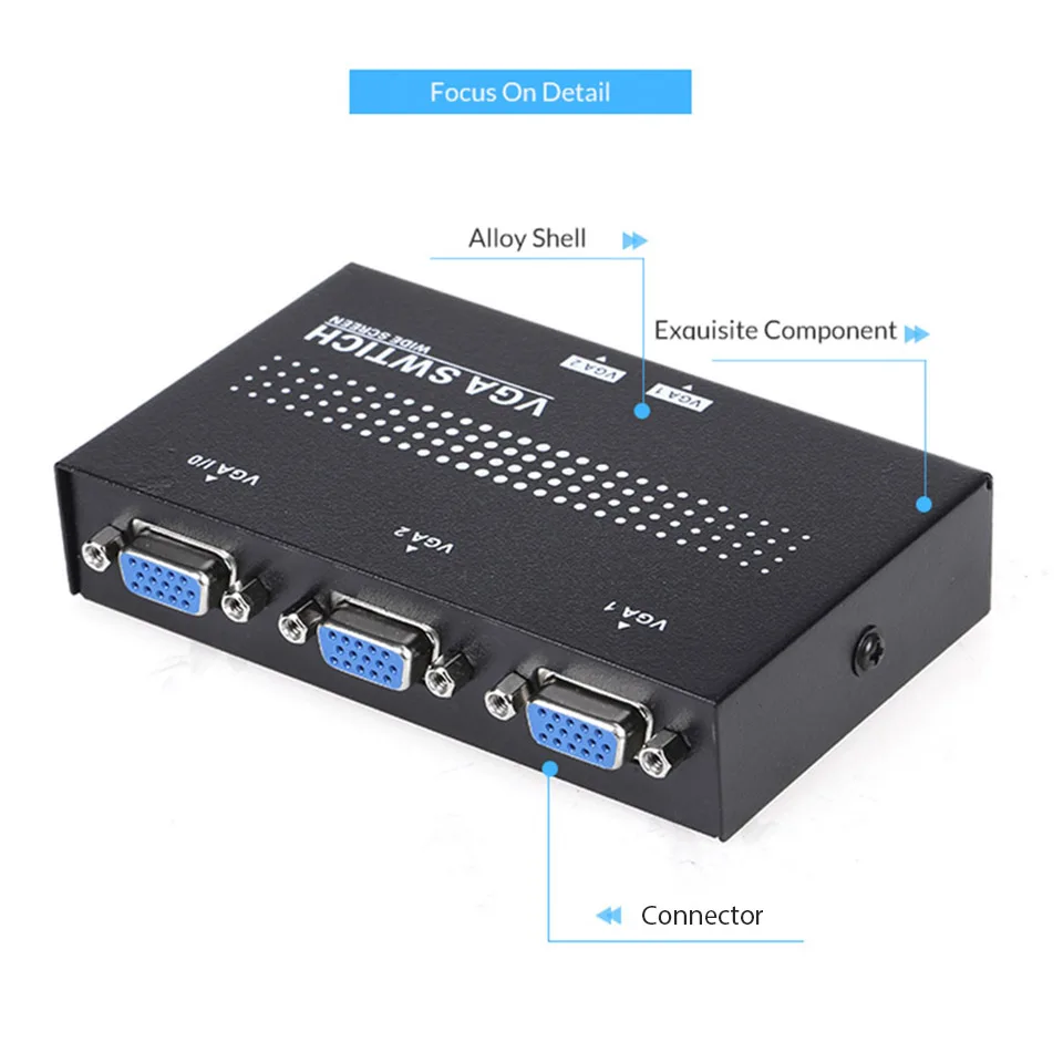 Unnlink vga коммутатор 2X1 FHD 1080P @ 60 Гц 2 VGA сигнала в 1 выход 2*1 переключатель коробка для