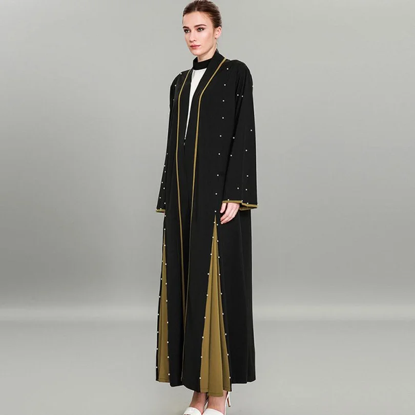 Мусульманские халат для взрослых Дубай хит цвет Бисероплетение embroidey