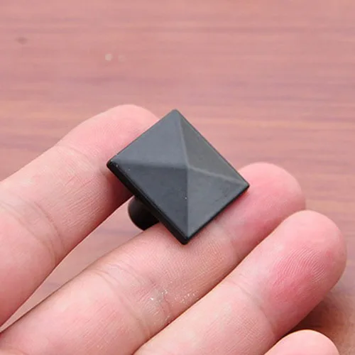 23 мм черный квадрат кабинет ручка сплава цинка Кухня Спальня гардероб комода