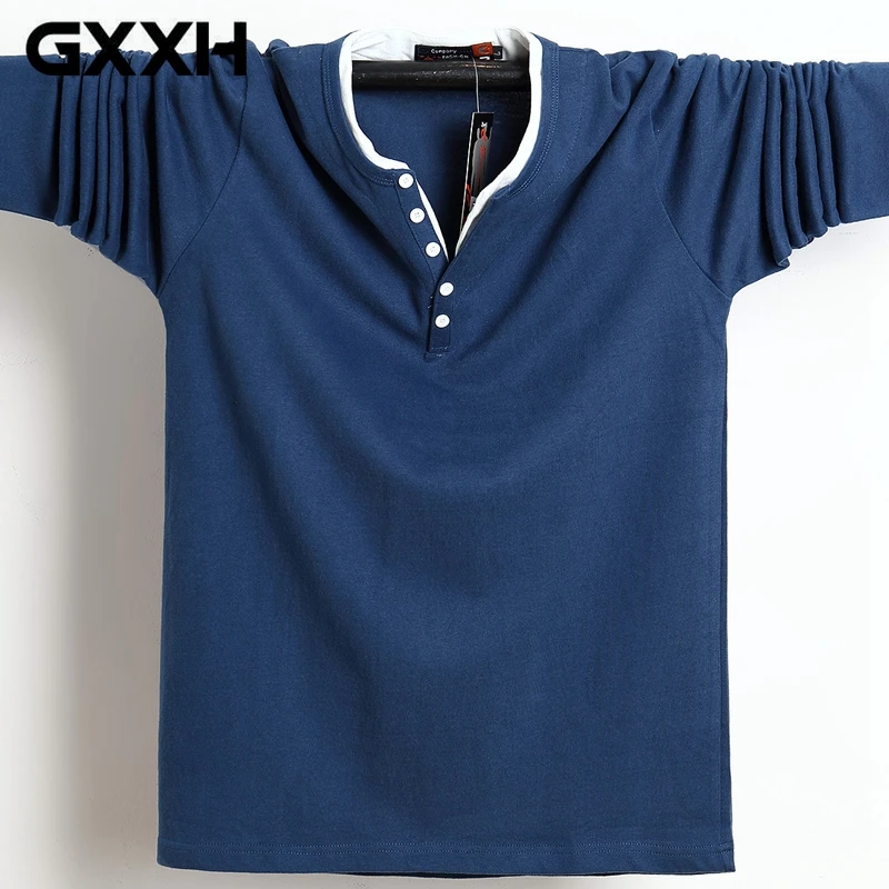 Новые мужские футболки с длинным рукавом размера плюс 4XL 5XL 6XL на осень и зиму 2020