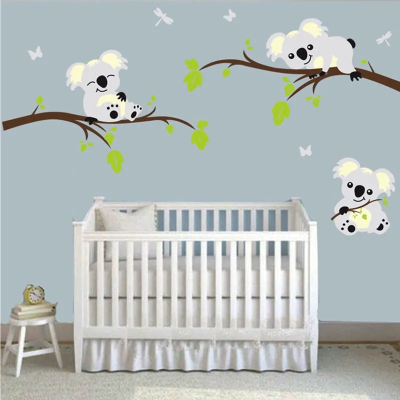 Персонализированная наклейка стены Koalas деревья домашняя Настенная Наклейка в