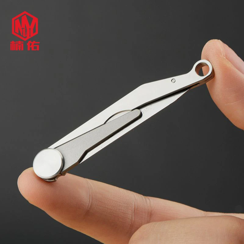Kopen Edc Pocket Tool Titanium Draagbare Vouwen Mes Mini Mes Mes Sleutelhanger Mes Outdoor Draagbare Scalpel