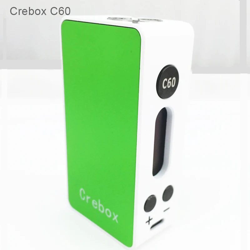 Crebox C60 Электронная Сигарета Kit 60 Вт 1800 мАч ТС Мини Окно Мод RDA Распылитель Бак HD LED