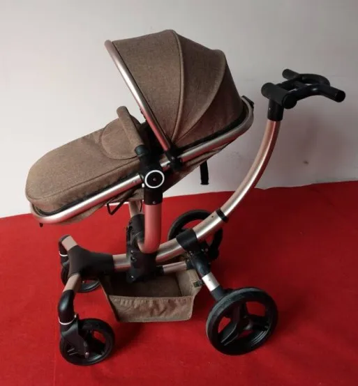 V-baby переносная легкая складная коляска с четырьмя колесами для новорожденных с высоким видом, спальная корзина для сиденья автомобиля, коляска-коляска - Цвет: new version 2