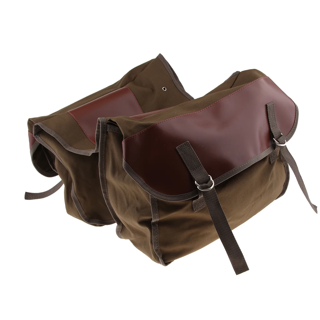 Сумка седло для мотоцикла многофункциональная холщовая Боковая хранения