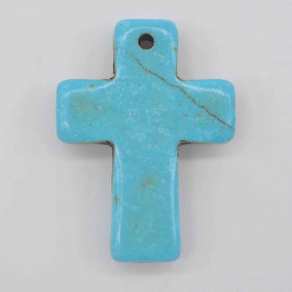 Женская бижутерия в виде креста Blue Howlite|loose pendant|fashion jewelryjewelry fashion |
