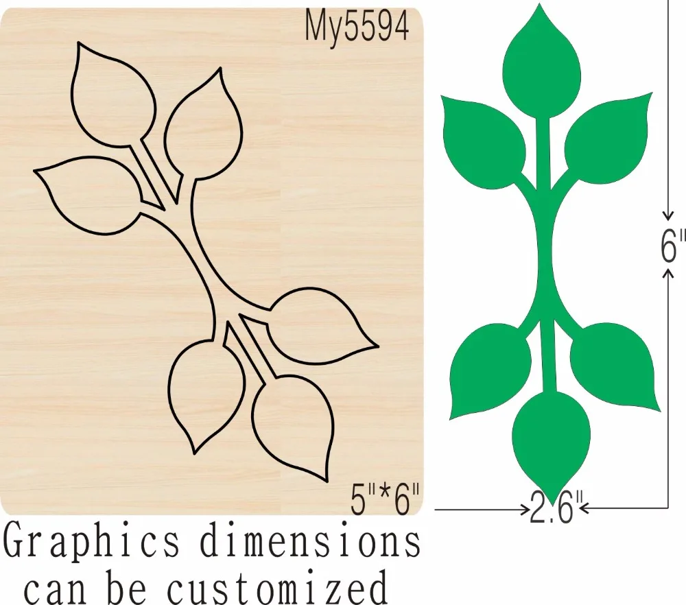 

Green leaf new wooden die mould cutting dies for scrapbooking Thickness-15.8mm