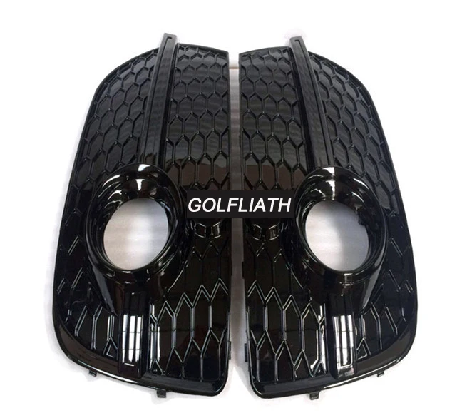 GOLFLIATH Q3 RSQ3 Стиль яркий черный ABS передняя противотуманная фара решетка honeycomb гриль для Audi Q3 хэтчбек 2013