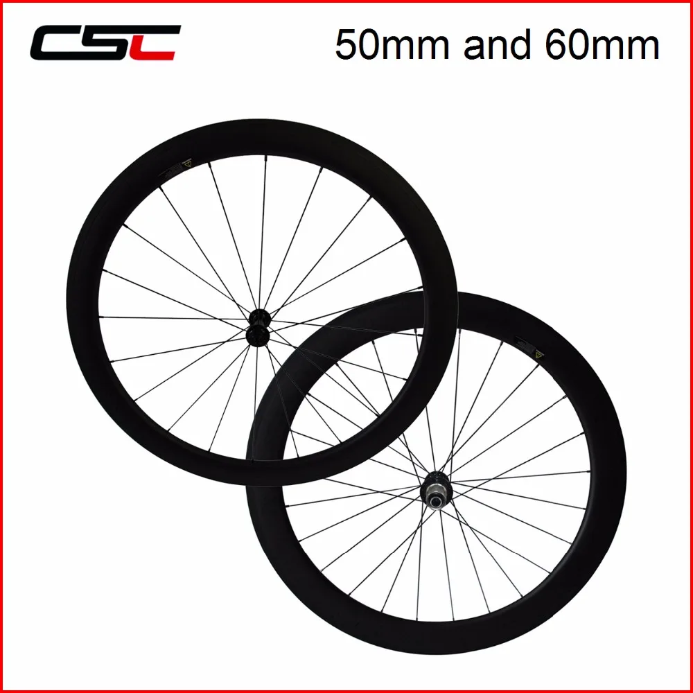 Углеродные дорожные колеса 700C переднее колесо 24/38/50/60 мм заднее 38/50/60/88 трубчатая
