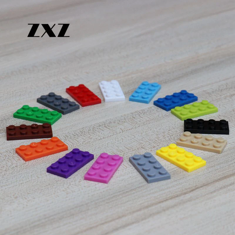 50 шт./лот DIY Строительные самоблокирующиеся блоки пластины 2x4 детские развивающие