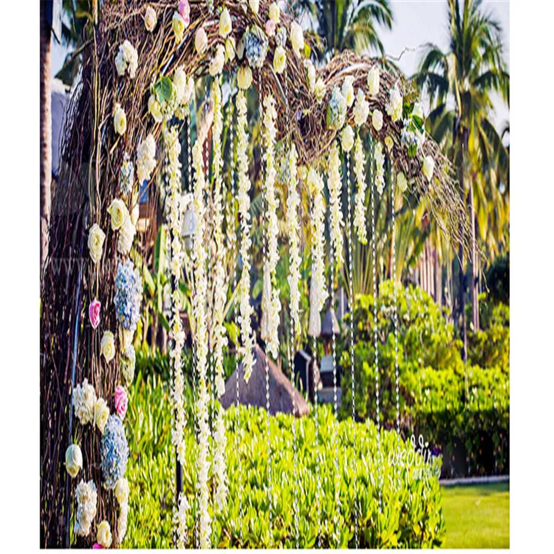 

Acrylic octagonal bead curtain Crystal road bead string partition curtain lamp arch pendant Wedding supplies