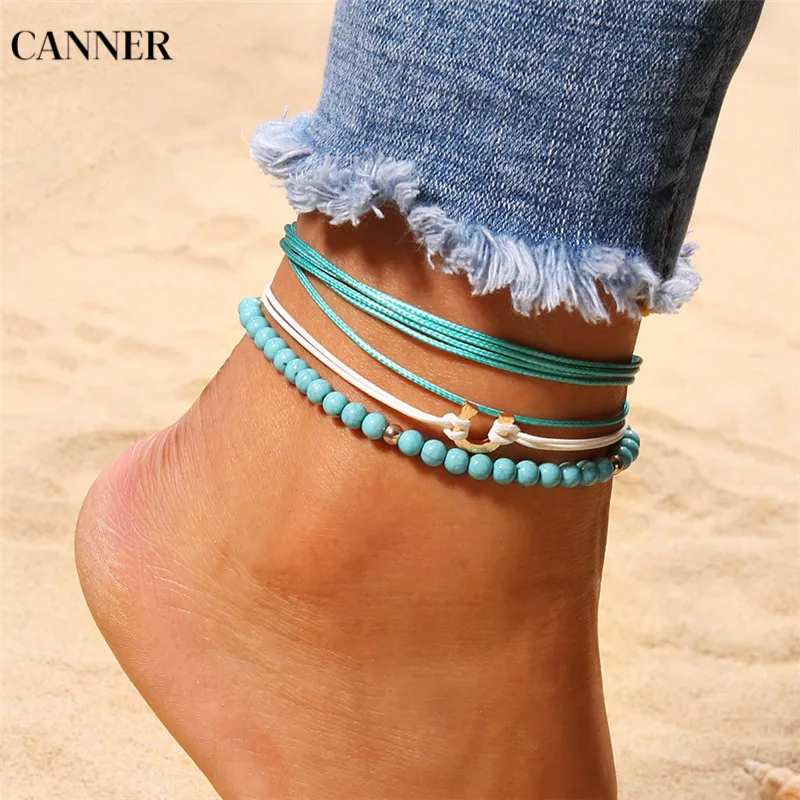 Женский пляжный многослойный браслет Canner винтажный плетеный ручной работы из