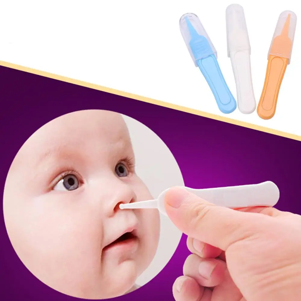 

Baby Care Ear Nose Navel Cleaning Tweezers Safety Forceps Plastic Cleaner Clip