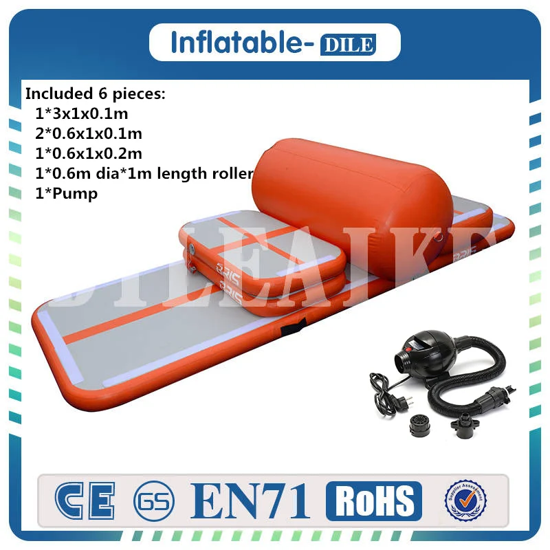 Бесплатная доставка набор (6 шт.) гимнастический коврик надувной воздушный трек