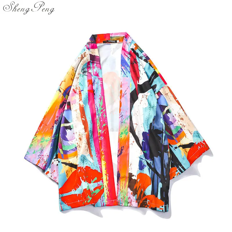 Японское кимоно мужской кардиган рубашка блузка yukata мужская одежда haori obi