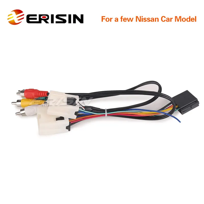 Erisin для Nissan Cable2 Universal 2 Din автомобильный кабель питания|Приемник и антенна GPS| |