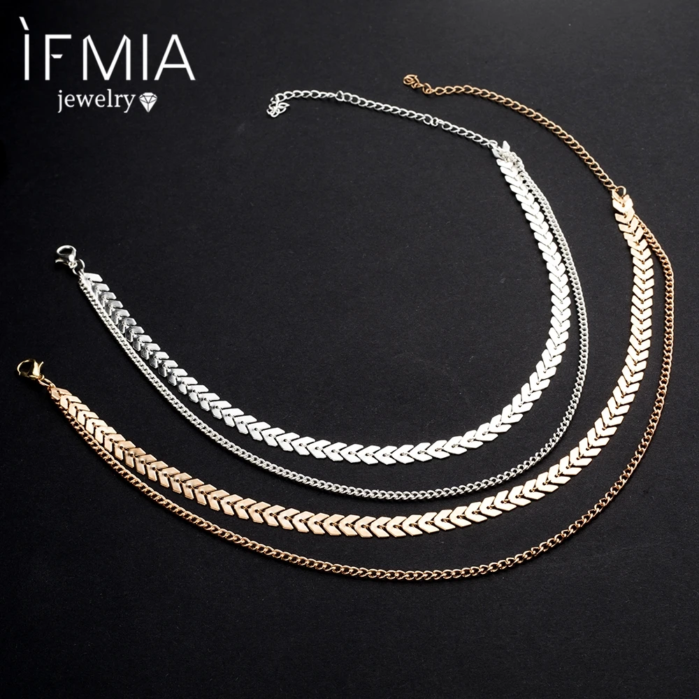 Модное ожерелье IFMIA из сплава в стиле ретро женское очаровательное двойное
