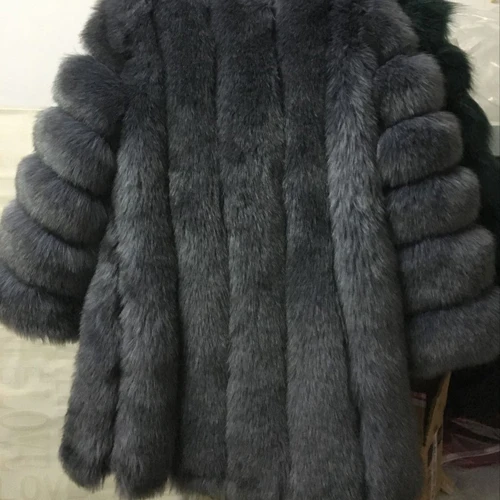 Dark grey ZADORIN уличная шуба из искусственного меха зимняя куртка модная Женская Толстая теплая шуба из искусственного меха с капюшоном размера плюс верхняя одежда - Цвет: Dark grey