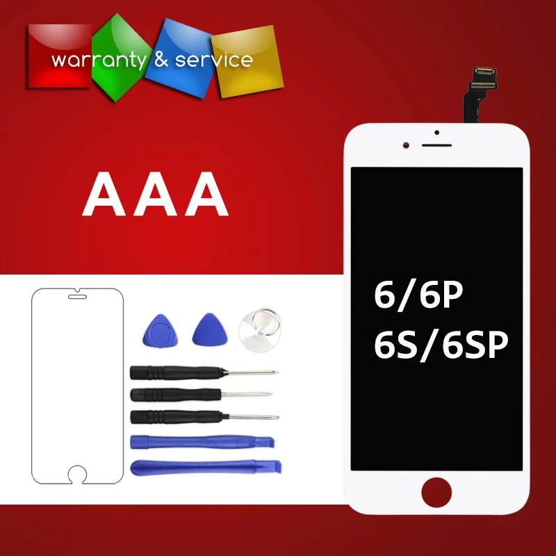 Качество класса AAA для iPhone 6 6plus 6s 6splus ЖК дисплей с 3D кодирующий преобразователь