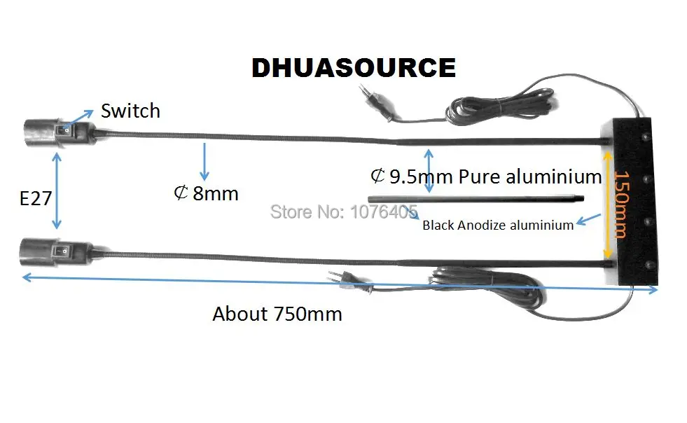 Двойной головной кронштейн для лампы подставка аксессуары освещения патрон E27