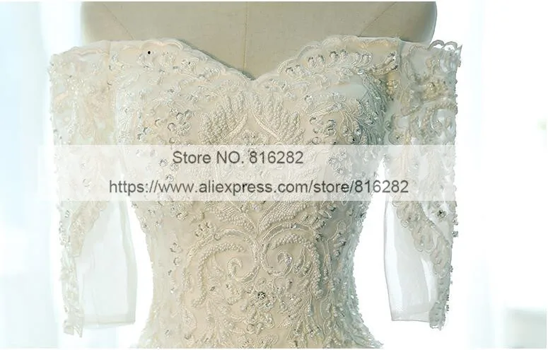 Vestido Де Noiva Реальные Фото Половина Рукава Свадебное Платье Старинные Кружева