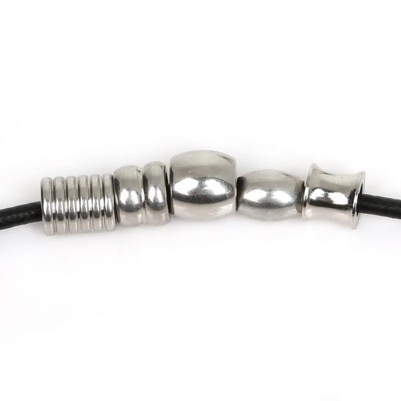 Круглые Кожаные колпачки для шнура из нержавеющей стали 5 10 шт. зажимы подвески