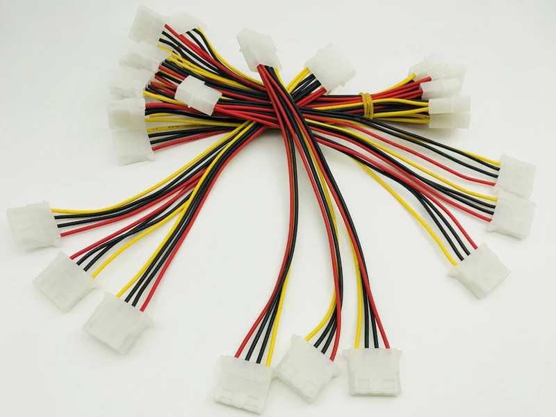 Кабели питания IDE 4-контактные Molex Male на 3 Female разветвитель адаптера Кабель-адаптер
