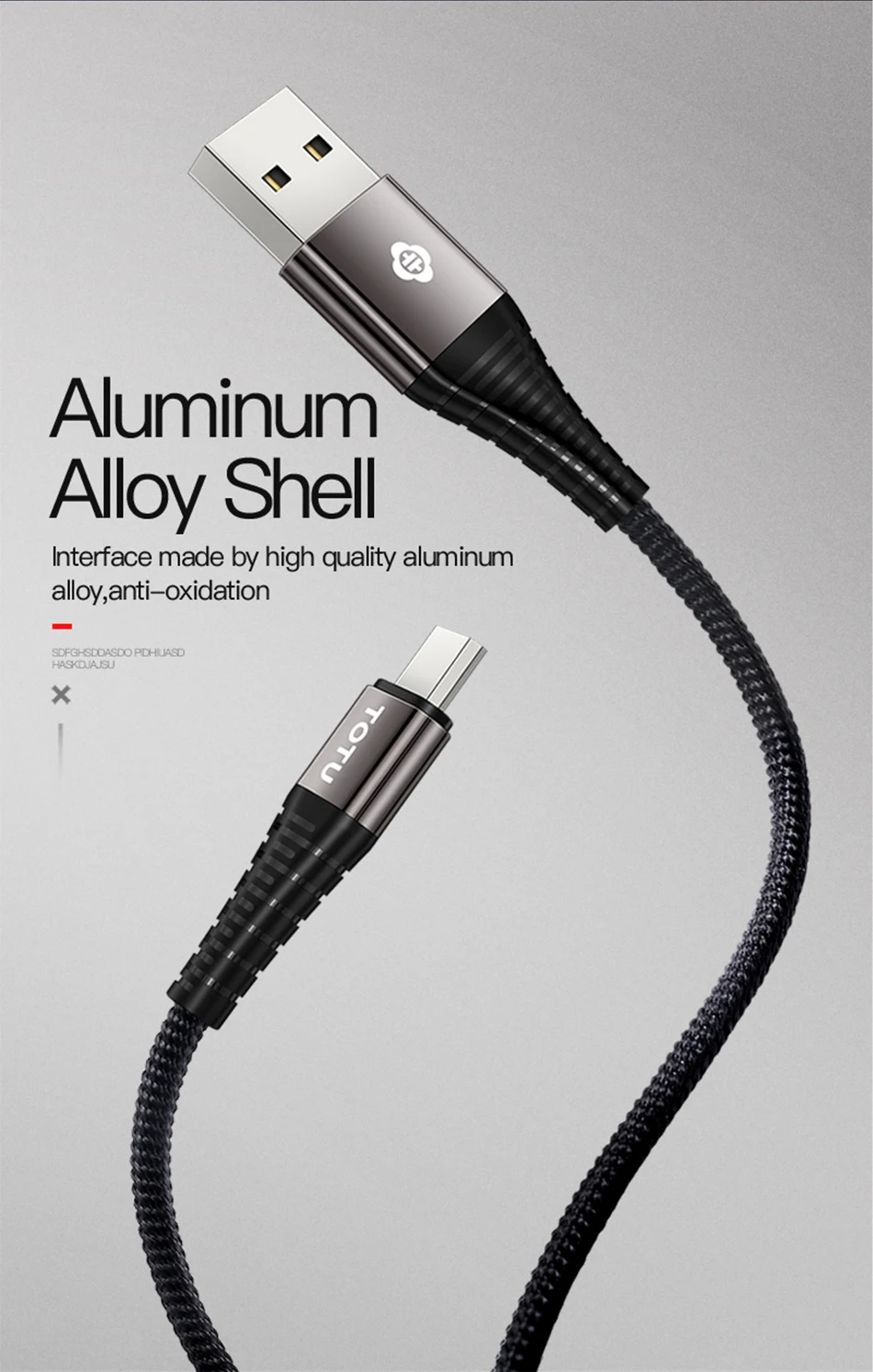 TOTU Micro USB кабель передачи данных для быстрой зарядки для samsung Note 9 Xiaomi Android Microusb зарядное устройство Шнур кабель адаптер для мобильного телефона