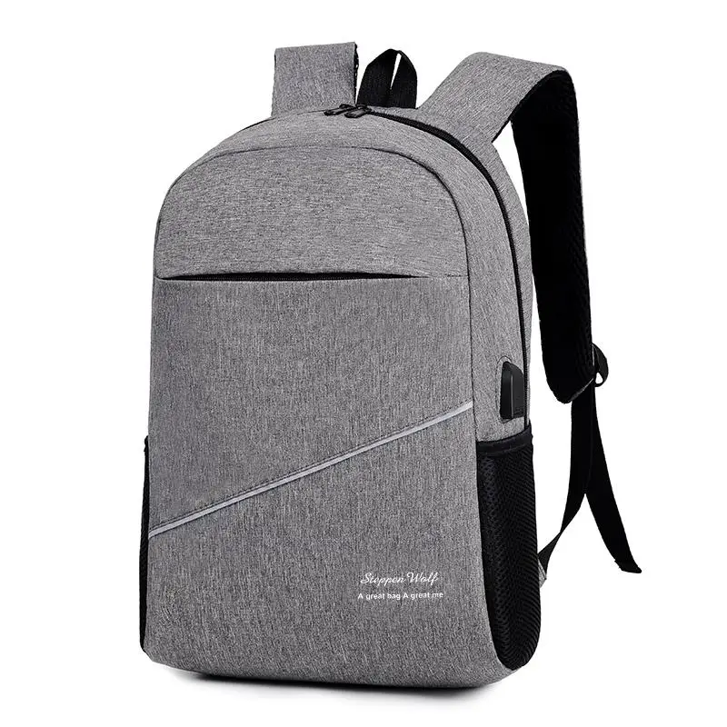 Gray Мужской рюкзак для ноутбука, Usb зарядка для компьютера, мужские рюкзаки, повседневный стиль, большой рюкзак, деловая дорожная сумка, mochilas hombre Back Pack - Цвет: Gray