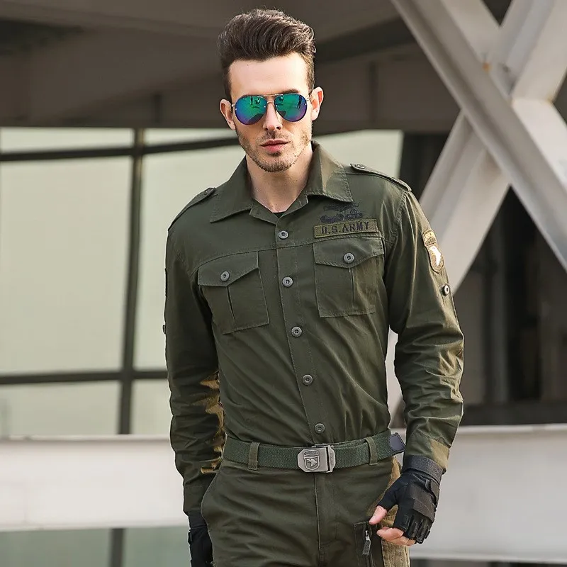 Уличная армейская тактическая рубашка с отворотом для походов мужская