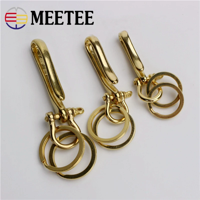 Брелок Meetee U образной формы из чистой латуни пряжка O D кольцо для ключей кошелек