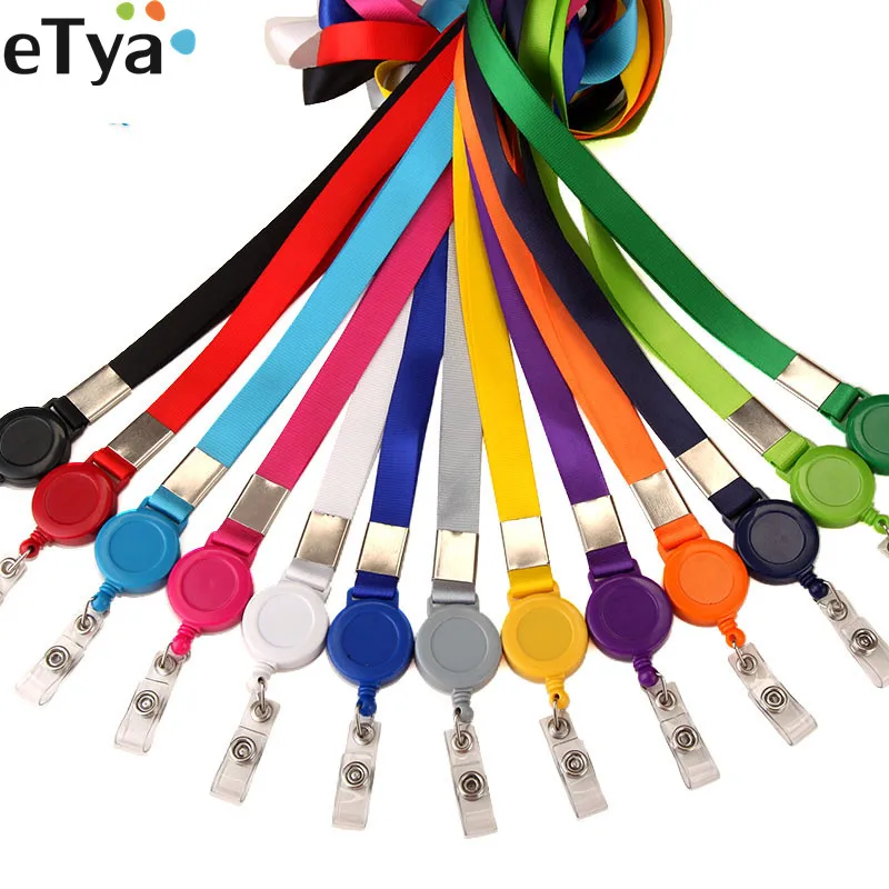 

1pcs Credit Card Holder Retractable Lanyard Neck Strap ID Name Bus Card Badge Badge Clip