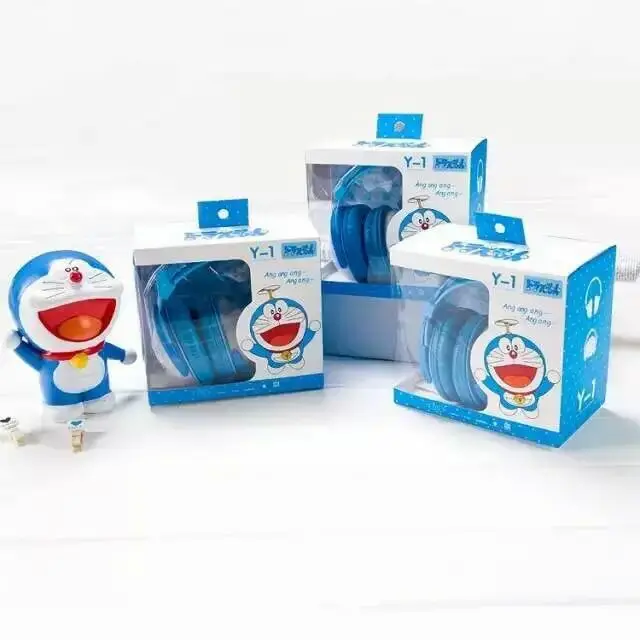 Милые Doraemon 3 5 мм стерео складные оголовье синие наушники гарнитура Kawaii большие