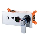 Термостатический смеситель для душа BECOLA, светодиодный кран с цифровым дисплеем температуры, HW-9812